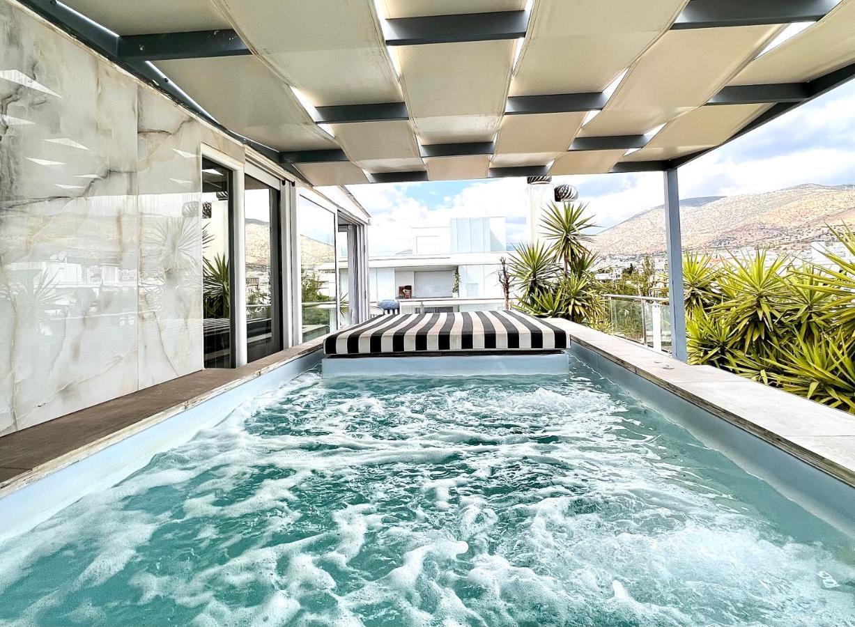 אתונה Citycenter Penthouse Mini Private Pool With Hydromassage And Great Town View מראה חיצוני תמונה
